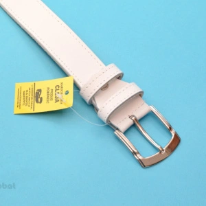 Curea piele naturala casual-eleganta alba