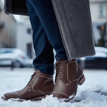 Ghete barbati piele naturala Maro casual-elegante cu siret cod G12M