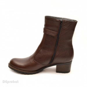 Ghete dama casual-elegante maro din piele naturala 