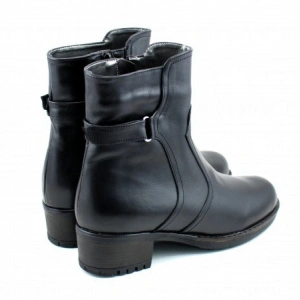 Ghete dama casual-elegante negre din piele naturala