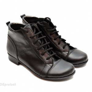 Ghete dama piele naturala Negre casual-elegante cod G14N - Made in Romania