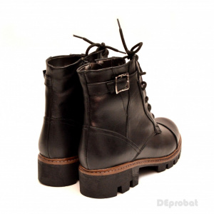 Ghete negre dama casual-elegante din piele naturala