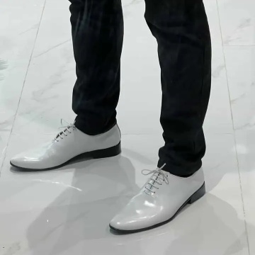 Pantofi albi barbati piele naturala casual-eleganti cod P65ALB - Editie de LUX