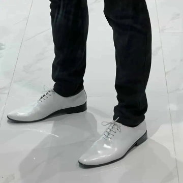 Pantofi albi barbati piele naturala casual-eleganti cod P65ALB - Editie de LUX