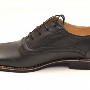 Pantofi barbati piele naturala bleumarin inchis casual-eleganti cu siret