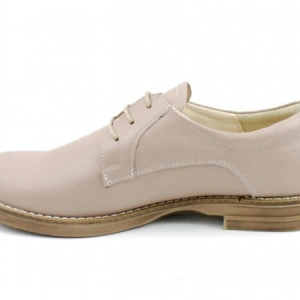 Pantofi dama bej casual-eleganti din piele naturala