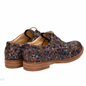 Pantofi dama colorati lucrati manual din piele naturala