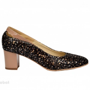 Pantofi dama eleganti cu toc imbracat in piele naturala