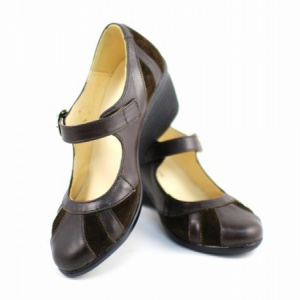 Pantofi dama maro din piele naturala cu platforma cod P40M - Made in Romania - Img 5