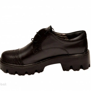 Pantofi dama negri lucrati manual din piele natural