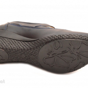 Pantofi dama piele naturala bleumarin cu platforma