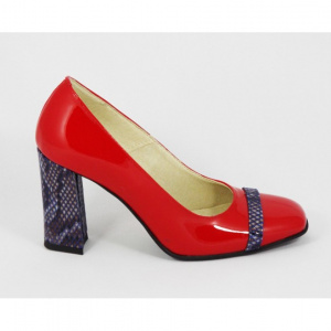 Pantofi dama rosii lacuiti din piele naturala cod P336 - Img 2