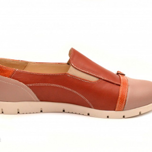 Pantofi dama sport-casual din piele naturala cu elastic