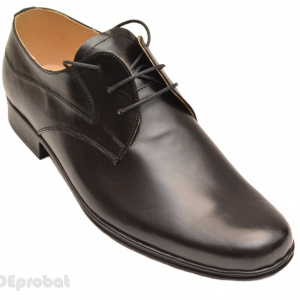 Pantofi negri barbati piele naturala casual-eleganti cu siret