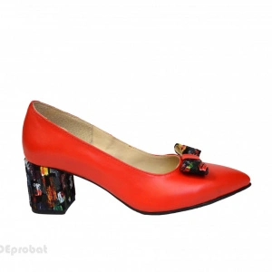 Pantofi rosii dama eleganti din piele naturala 