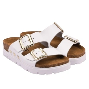 Papuci cu talpa ortopedica Leon 6010 alb - dama