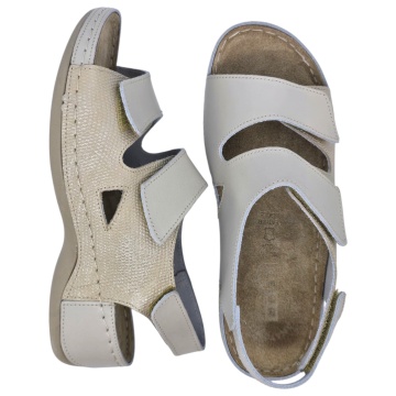 Sandale Doss 338 bej cu auriu - dama
