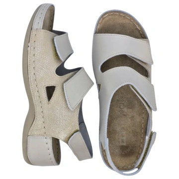 Sandale Doss 338 bej cu auriu - dama
