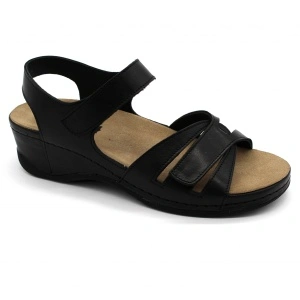 Sandale Leon 2021 negru - dama - cu taloneta detasabila