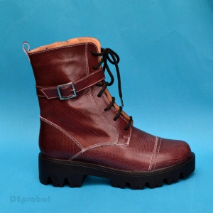 Bocanci bordo dama piele naturala sport-casual