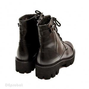 Bocanci dama piele naturala Negri sport-casual cod BOC13 - Made in Romania - Img 2