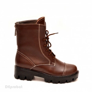 Bocanci maro dama piele naturala sport-casual