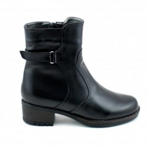 Ghete dama casual-elegante negre din piele naturala