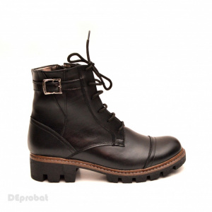 Ghete negre dama casual-elegante din piele naturala
