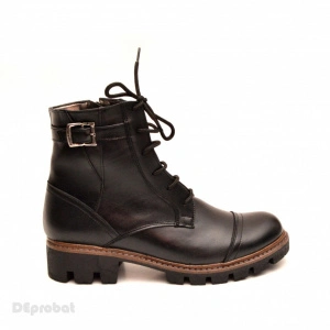 Ghete negre dama casual-elegante din piele naturala