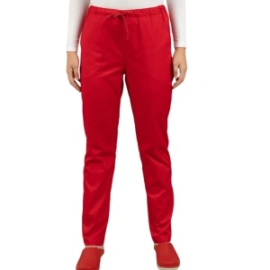Pantaloni rosii unisex - strech