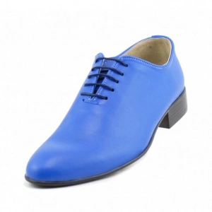 Pantofi barbatesti albastri piele naturala casual-eleganti cod P65A