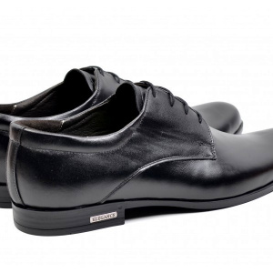 Pantofi barbati piele naturala negri casual-eleganti