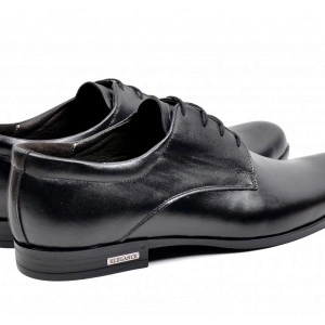 Pantofi barbati piele naturala negri casual-eleganti