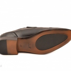 Pantofi barbati piele naturala negri casual-eleganti