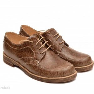 Pantofi dama casual din piele naturala maro cod P98