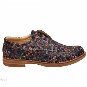 Pantofi dama colorati lucrati manual din piele naturala