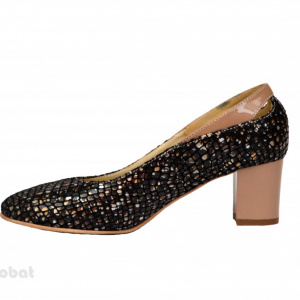 Pantofi dama eleganti cu toc imbracat in piele naturala cod P342 - Img 4