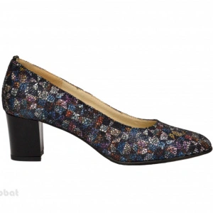Pantofi dama eleganti din piele naturala multicolori