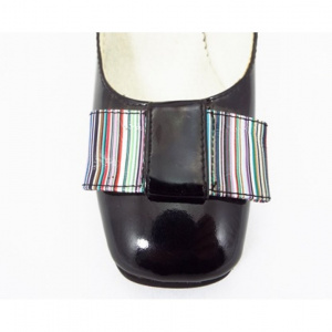 Pantofi dama eleganti din piele naturala negri lacuiti