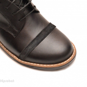 Pantofi dama negri casual-eleganti din piele naturala