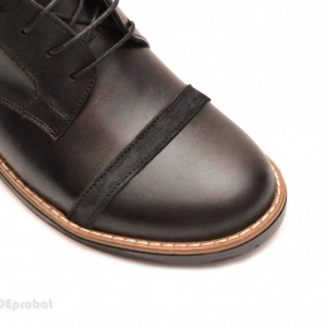 Pantofi dama negri casual-eleganti din piele naturala