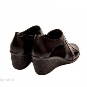 Pantofi dama negri din piele naturala tip botine