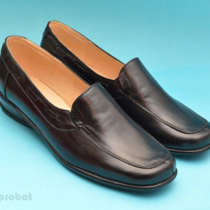 Pantofi dama piele naturala negri cu elastic cod P56 - Made in Romania