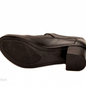 Pantofi dama piele naturala negri cu platforma cod P135N - Made in Romania - Img 4