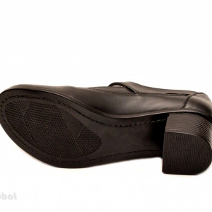 Pantofi dama piele naturala negri cu platforma