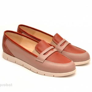 Pantofi dama sport-casual din piele naturala cu elastic cod P100