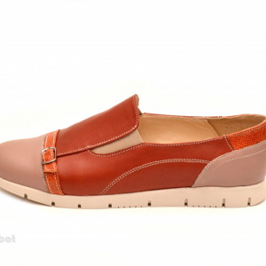 Pantofi dama sport-casual din piele naturala cu elastic