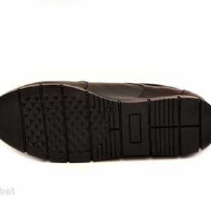 Pantofi dama sport-casual negri din piele naturala cu siret