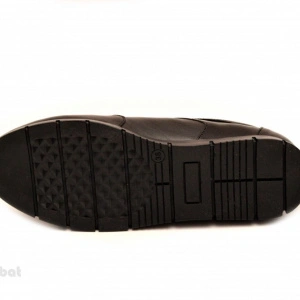 Pantofi dama sport-casual negri din piele naturala cu siret