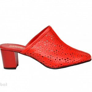 Saboti rosii dama eleganti din piele naturala